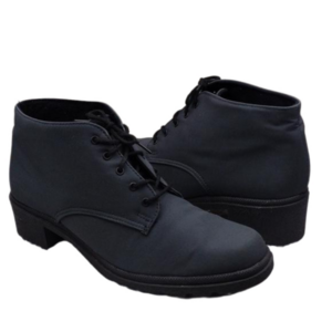 Toe Warmers Canada Made Grey Almond Toe Lace Up Low Heel Waterproof Ankle Boot